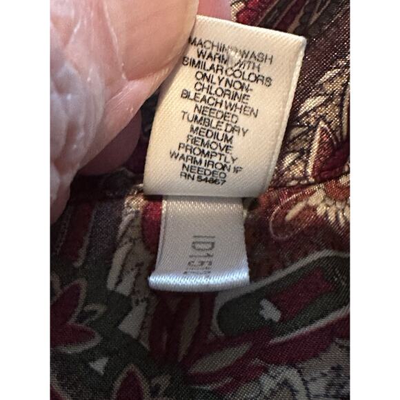 VTG Y2K Victoria's Secret Paisley Button Up Sleep Shirt Night Gown Large - Picture 15 of 15